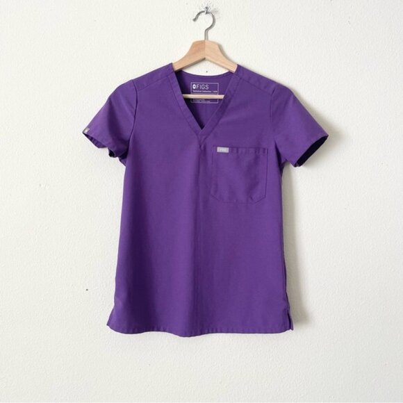 Figs XXS Tall Limited color Ultra Violet Purple scrubs top and pants set - Picture 3 of 11